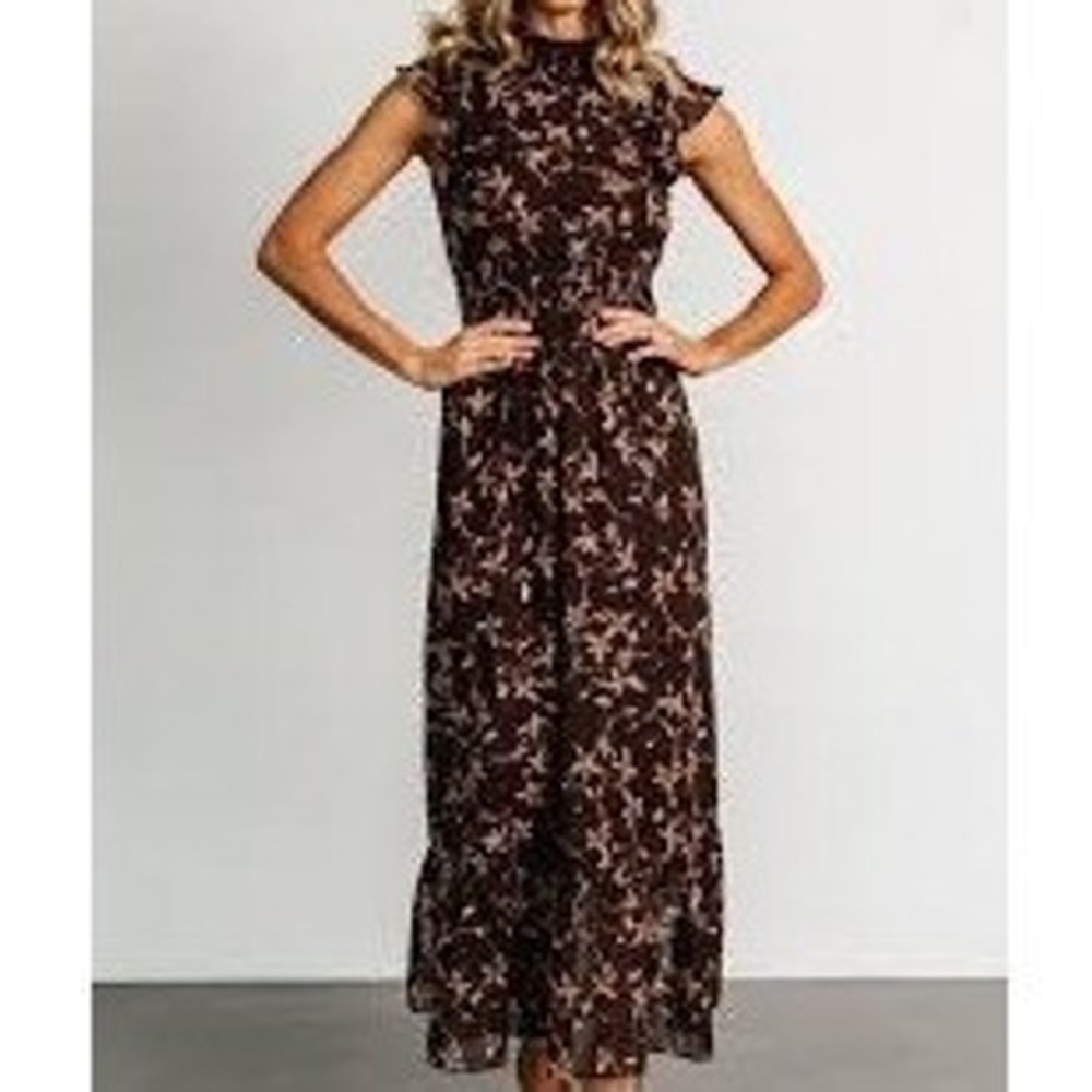 Baltic Born Brown Floral Maxi Dress